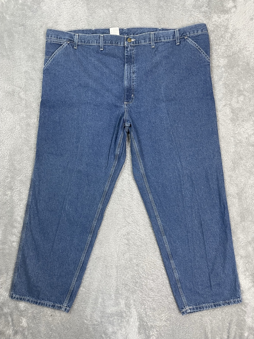 Carhartt B13DST Dungaree Fit Jeans Mens 52x30 Blue Relaxed Straight Big Tall